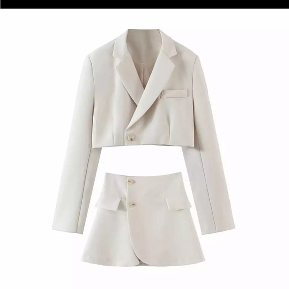 Dresses & Skirts - Khaki two-piece suit set